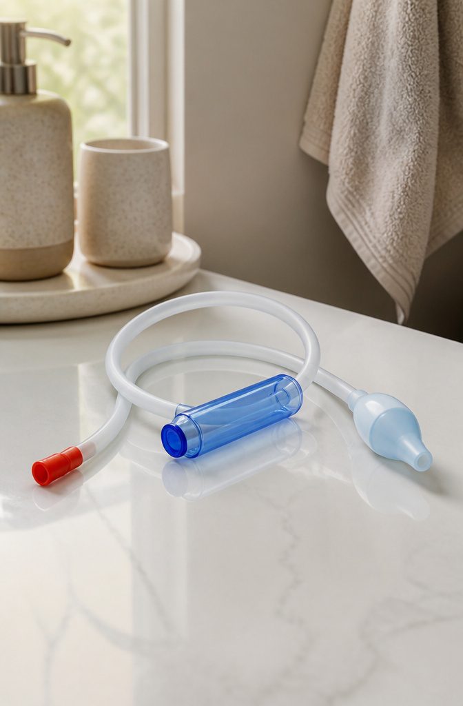 20 Baby Accessories Must Have Items for New Parents (2026) 19 A NoseFrida nasal aspirator with a filter.