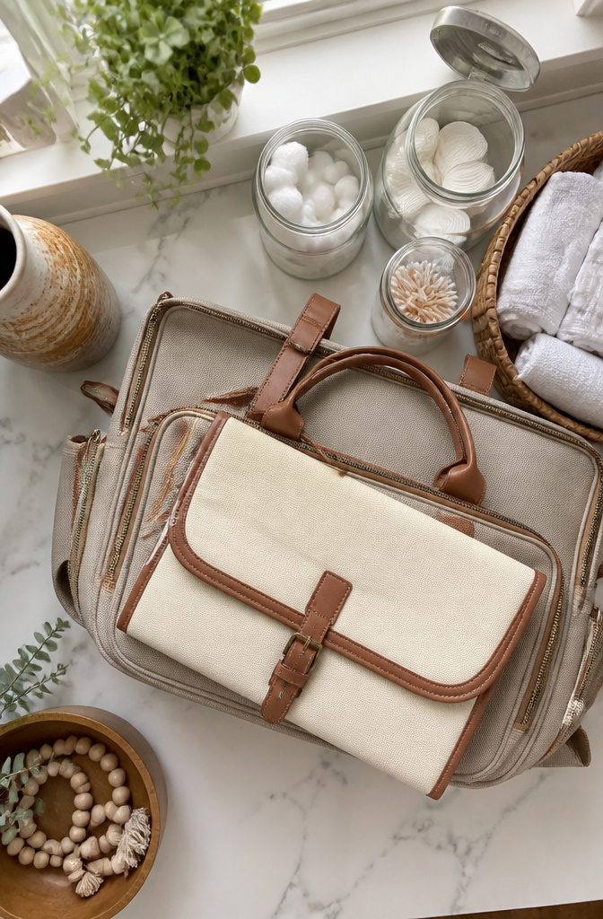 20 Baby Accessories Must Have Items for New Parents (2026) 13 A compact changing pad folded and stored in a bag.