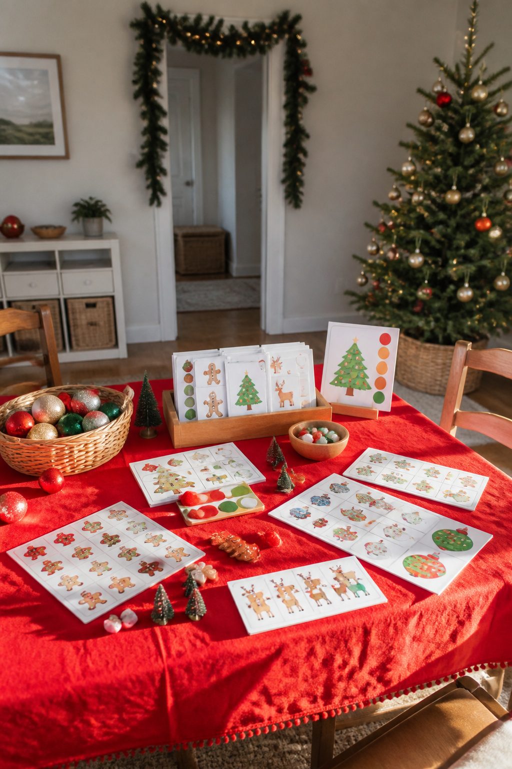 Christmas Printables for Preschoolers: Worksheets, Crafts, and Activities 6 Printable game cards for Christmas-themed matching and counting games.