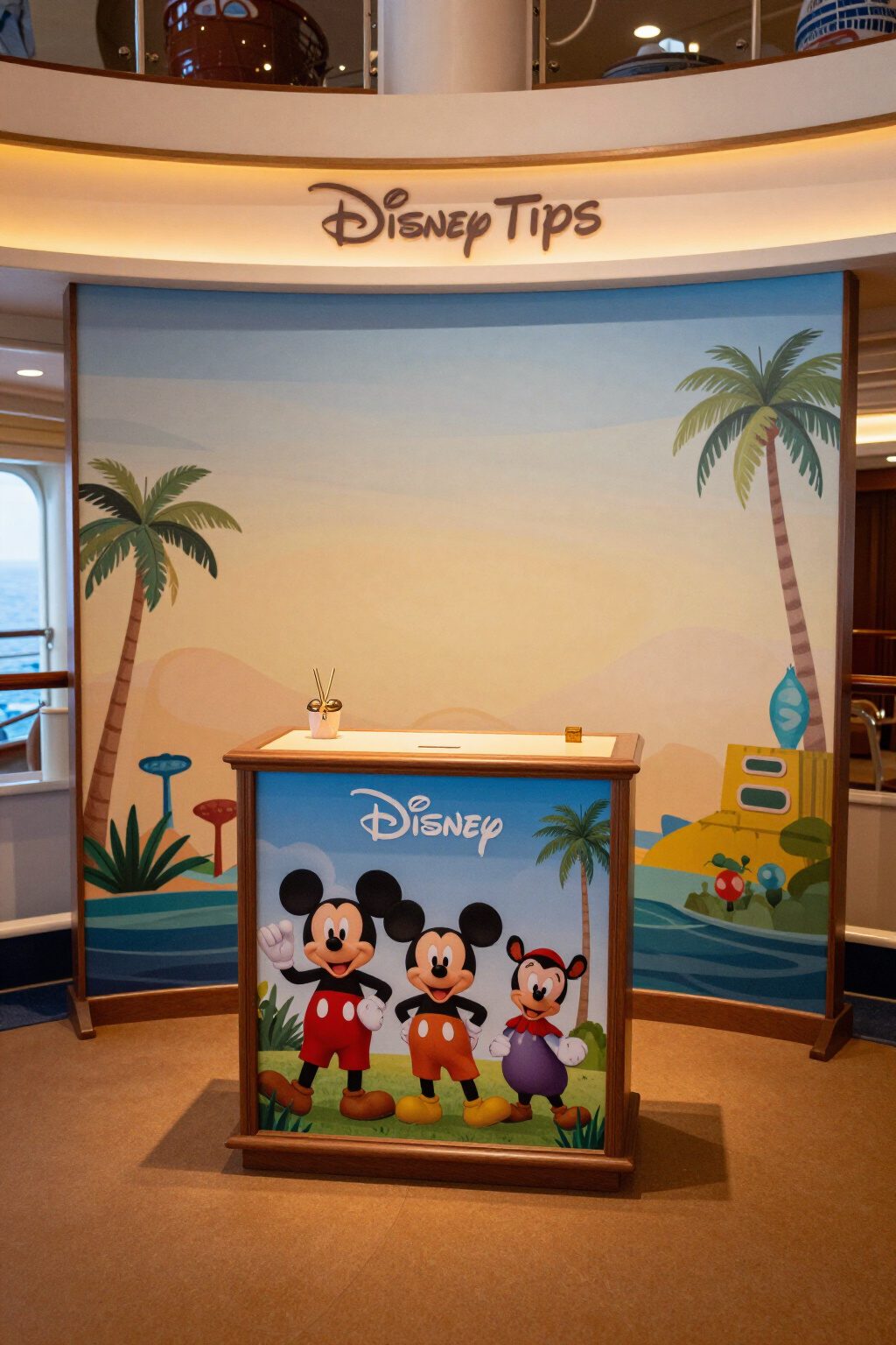 A schedule of character meet-and-greets on a Disney cruise.