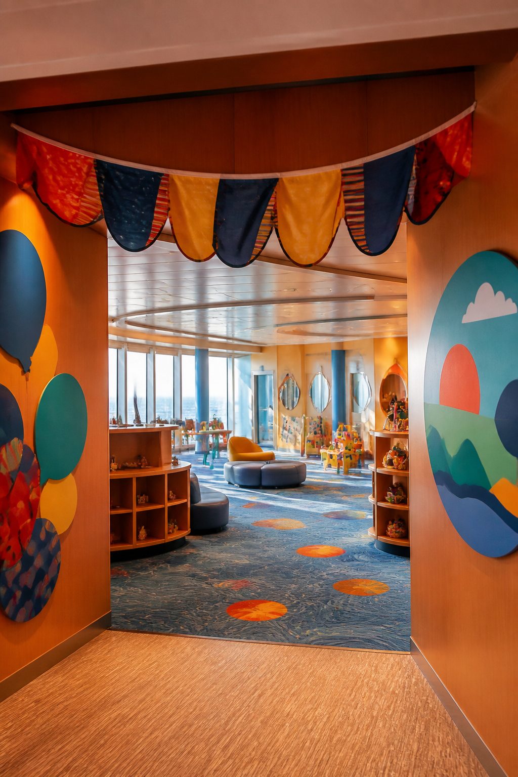 The entrance to a kids' club on a Disney cruise ship.