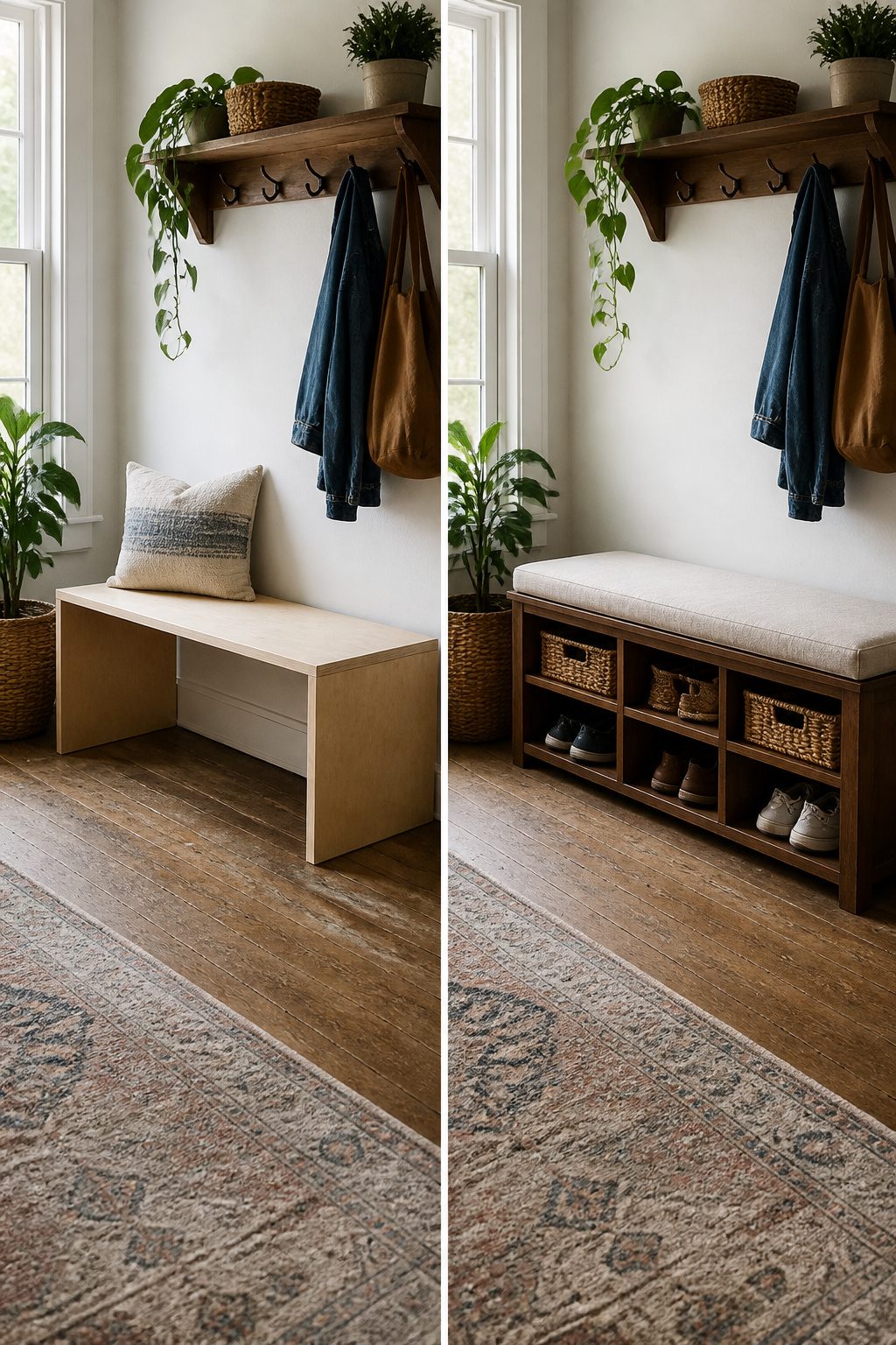 DIY Entryway Bench: How to Build One in 6 Steps (2026) 7 A compact entryway bench ideal for small spaces.