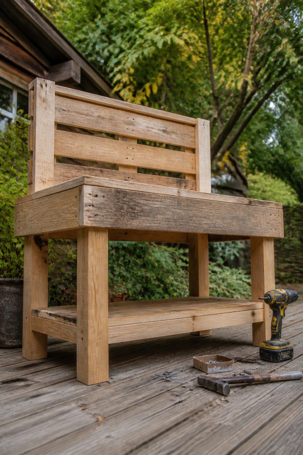 A frame supported by four legs, with a focus on stability.