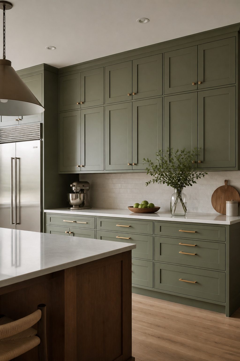 Extending Kitchen Cabinets to the Ceiling: A Complete Guide 9 Row of closed cabinet extensions meeting the ceiling in a kitchen.