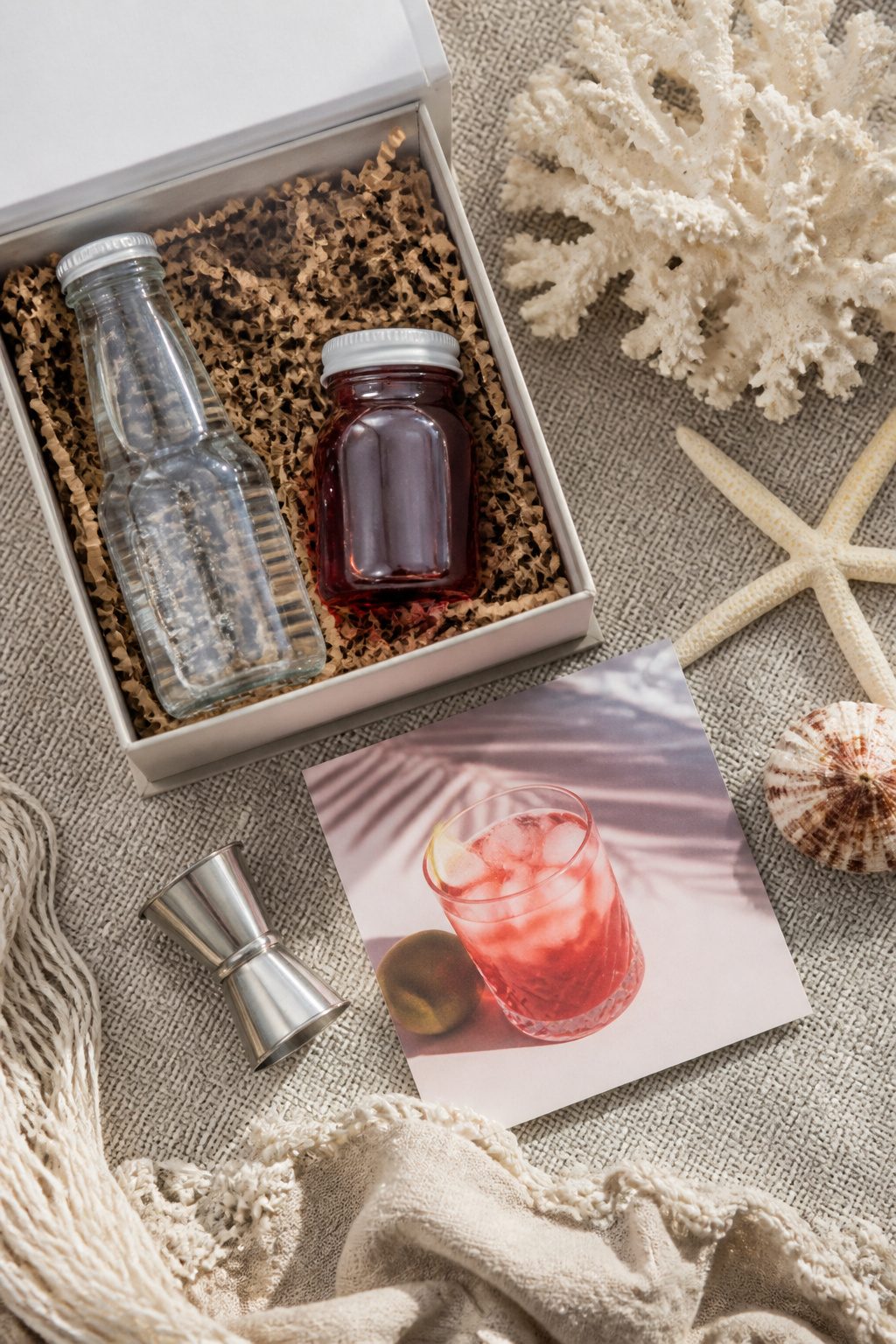 Fish Extender Gift Ideas for Disney Cruise Line (2026) 30 A mini cocktail kit with mixers and a recipe card for gifting.