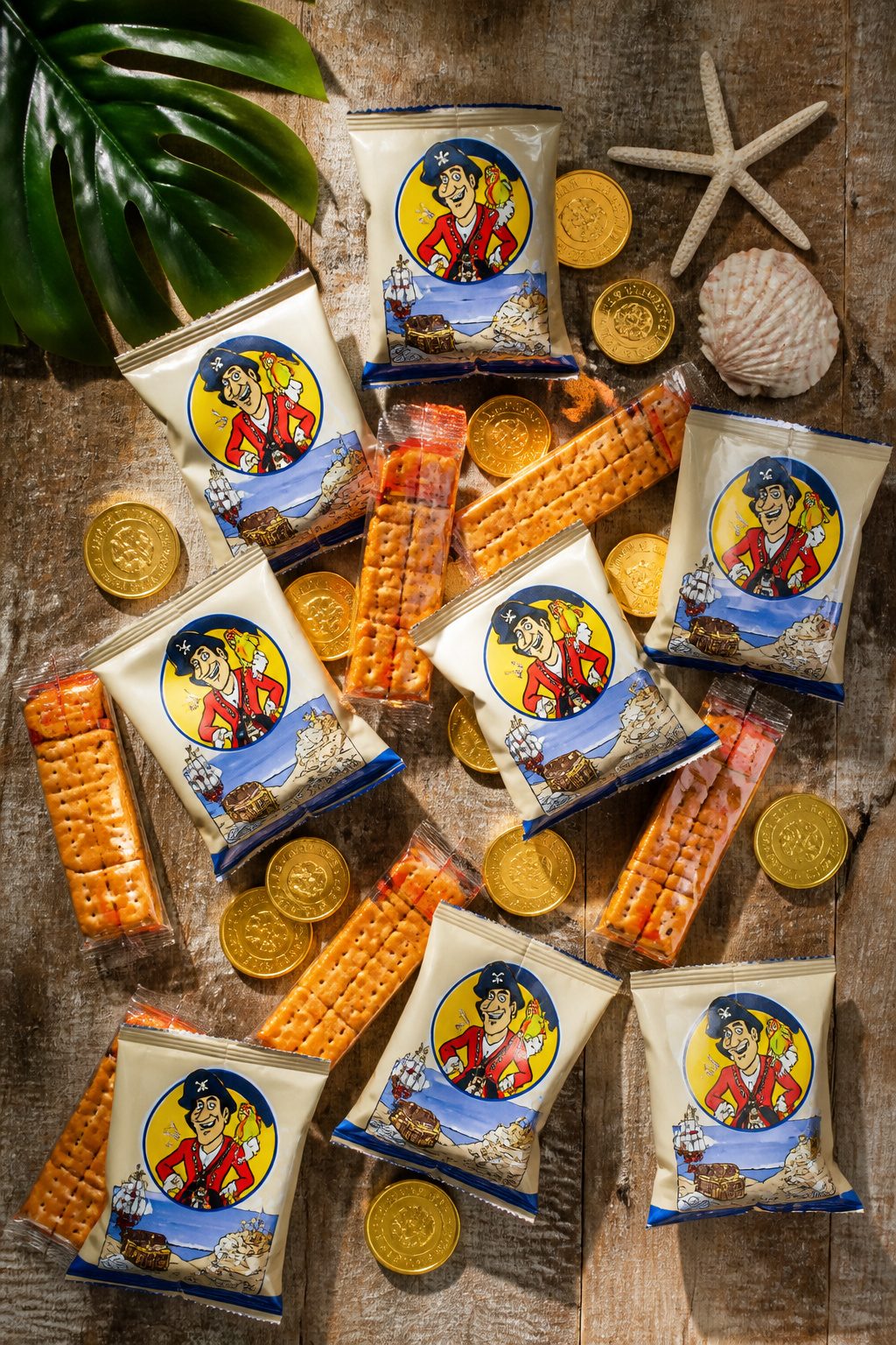 Fish Extender Gift Ideas for Disney Cruise Line (2026) 11 Assorted packable snacks, including Pirate's Booty and chocolate coins.