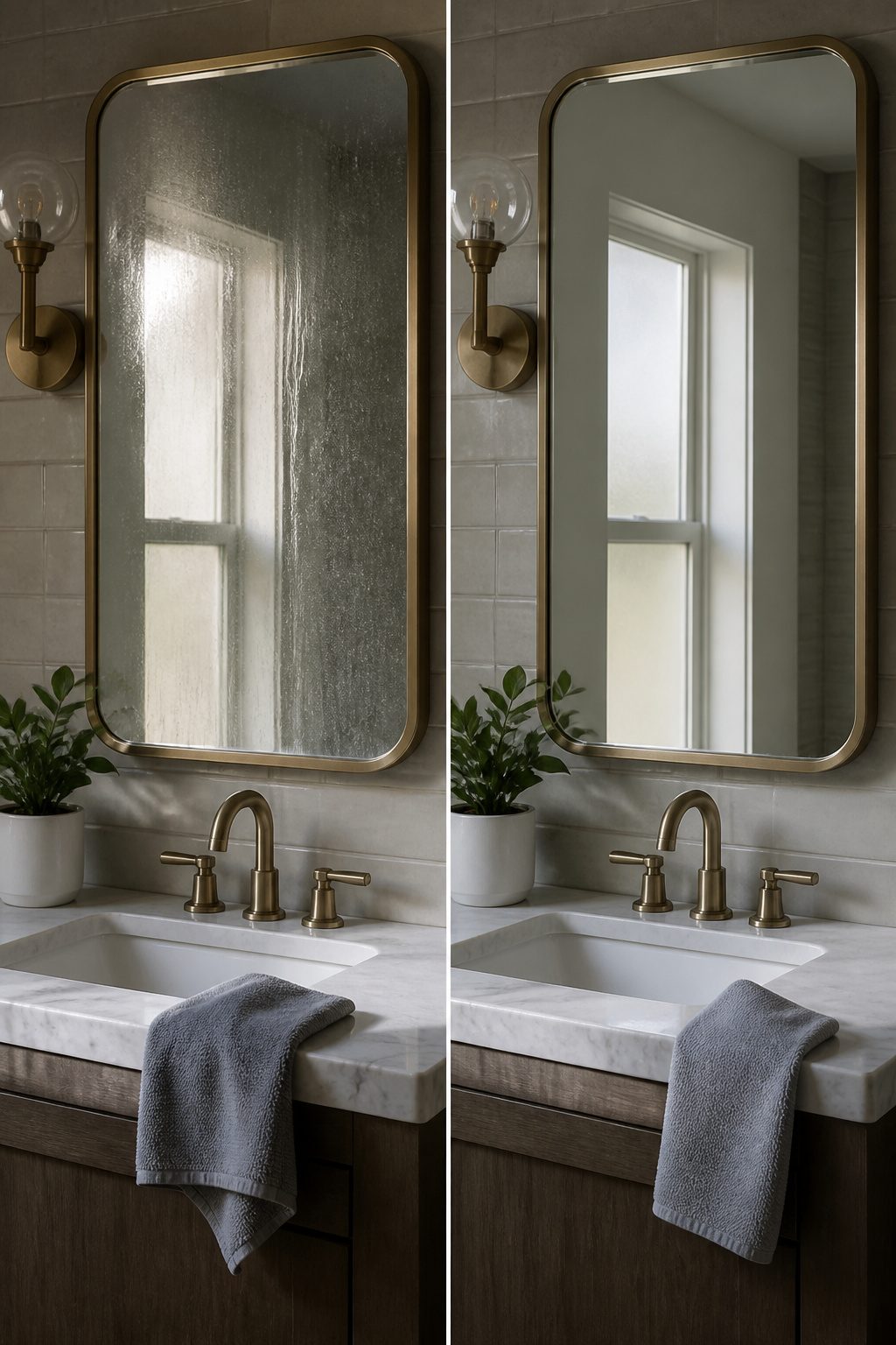Force of Nature Cleaner Review: What It Cleans and What It Does Not 4 Glass and mirrors cleaned with Force of Nature cleaner, showing streak-free surface.