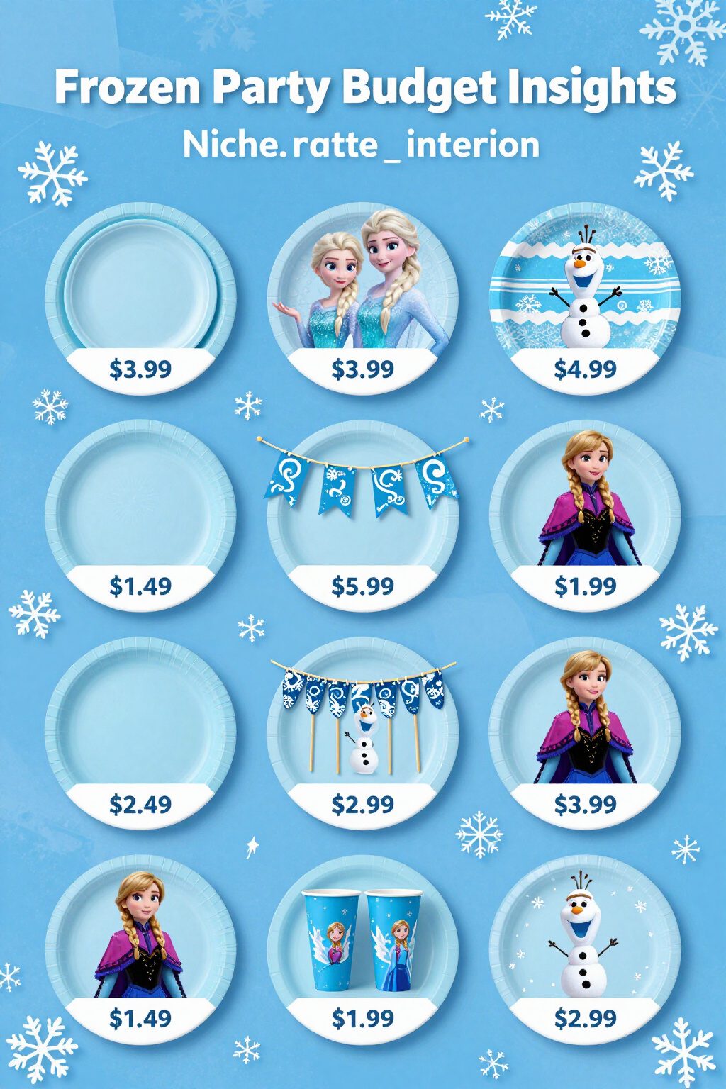 Frozen Themed Birthday Party: Your Complete 2026 Guide 8 An overview of expenses for a Frozen-themed birthday party.