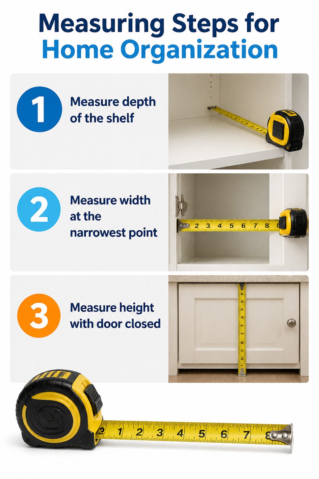 Home Organization Products for Every Room and Closet in 2026 16 A guide with measuring steps for home organization products.