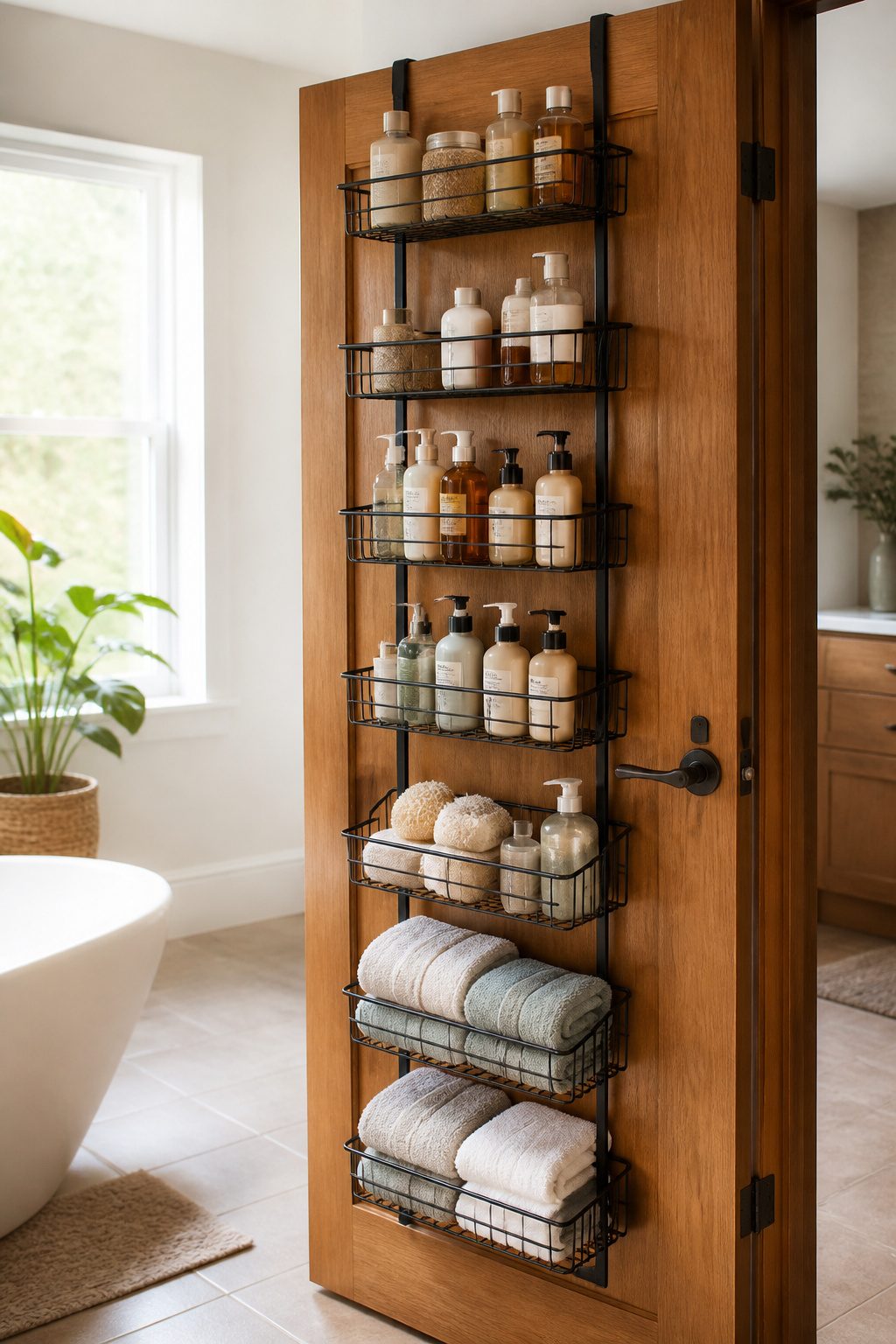 Home Organization Products for Every Room and Closet in 2026 8 A nine-tier over-the-door organizer filled with snacks and spices.