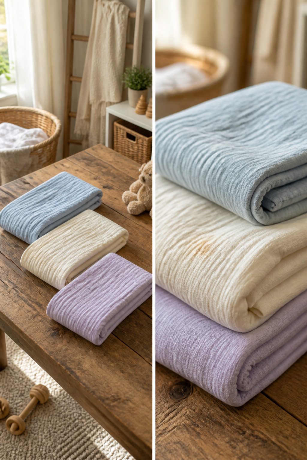 A photograph for an article about how often swaddles get changed.