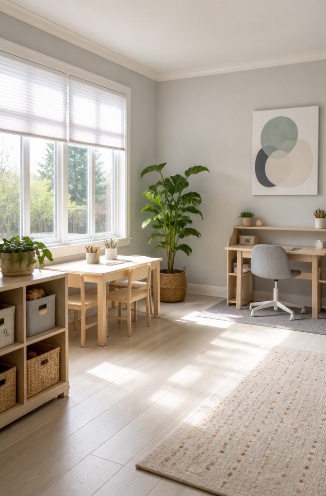 12 Kids Room Playroom Ideas That Grow With Your Family 6 Bright sunlight streaming through windows in a playroom.