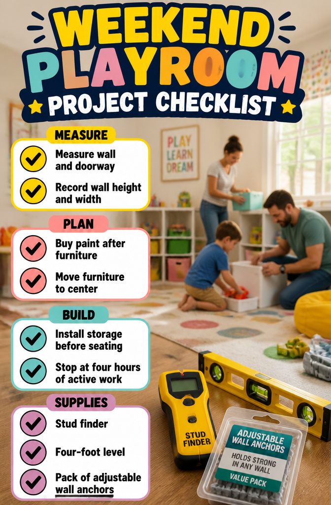12 Kids Room Playroom Ideas That Grow With Your Family 16 A checklist for organizing and setting up a playroom.