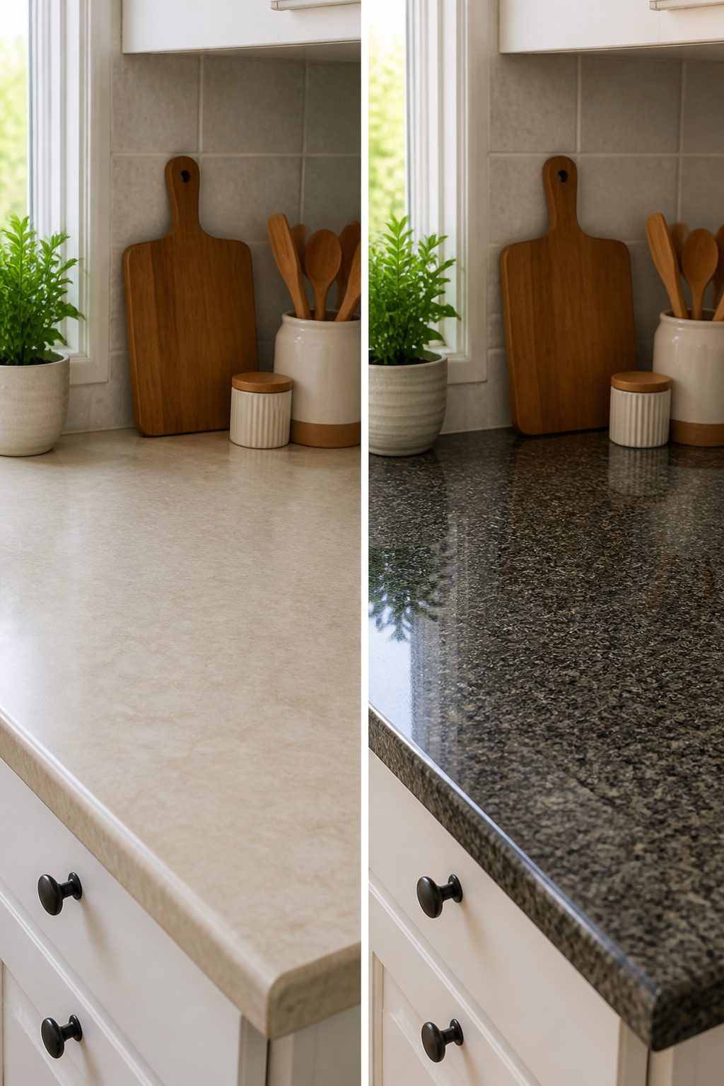 10 Budget Kitchen Makeover Ideas for 2026 6 Laminate countertops with a granite-look finish.