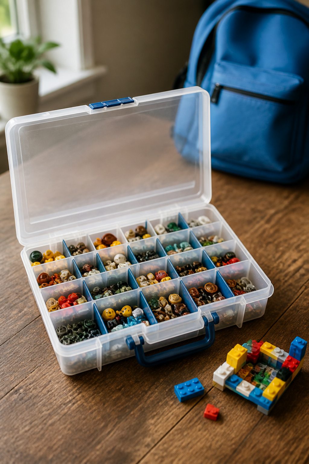 10 LEGO Storage Ideas for Real Collections in 2026 2 Two tackle boxes displaying compartments filled with various LEGO pieces.