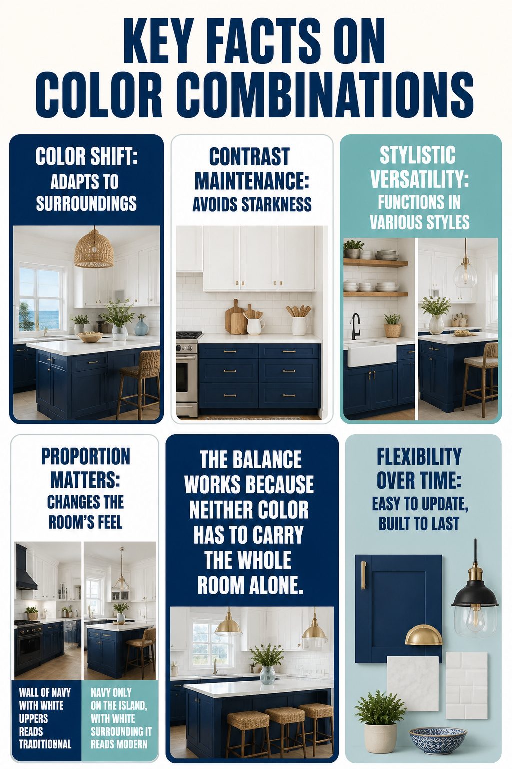 10 Navy and White Kitchen Cabinet Ideas for 2026 14 Key facts on color combinations for navy and white kitchens.