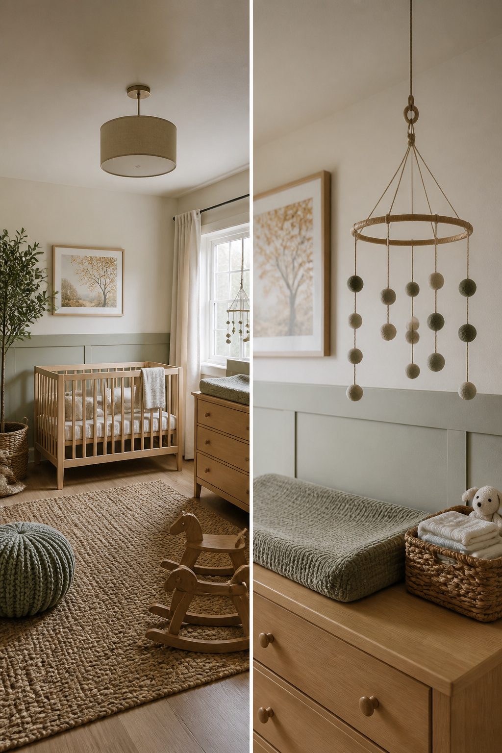 An infographic showcasing adaptable nursery decor ideas.