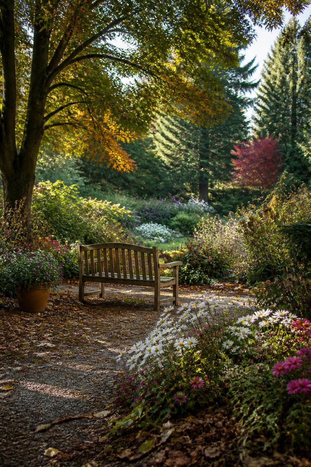 A peaceful corner with a chair and soft lighting.