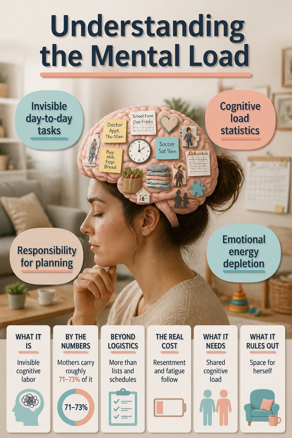 An information image titled 'Understanding the Mental Load'.
