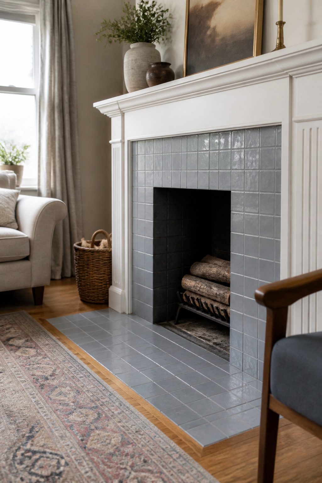 Chart discussing the benefits of sealing painted fireplace tiles.