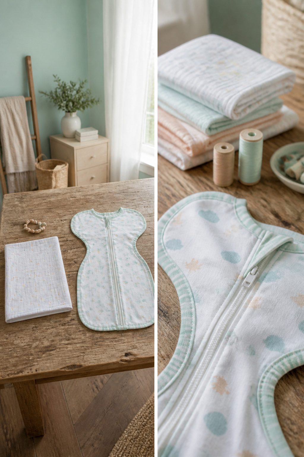 Receiving Blanket vs Swaddle Blanket: 5 Differences That Actually Matter 4 Comparison of a plain receiving blanket and a structured swaddle blanket.
