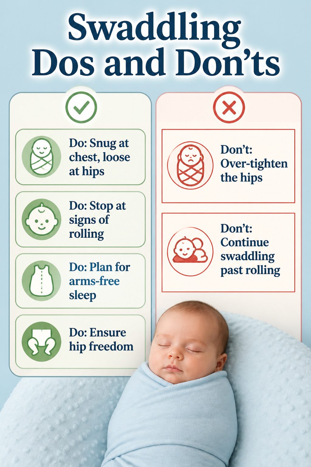 Receiving Blanket vs Swaddle Blanket: 5 Differences That Actually Matter 6 Instructions for safe swaddling practice.