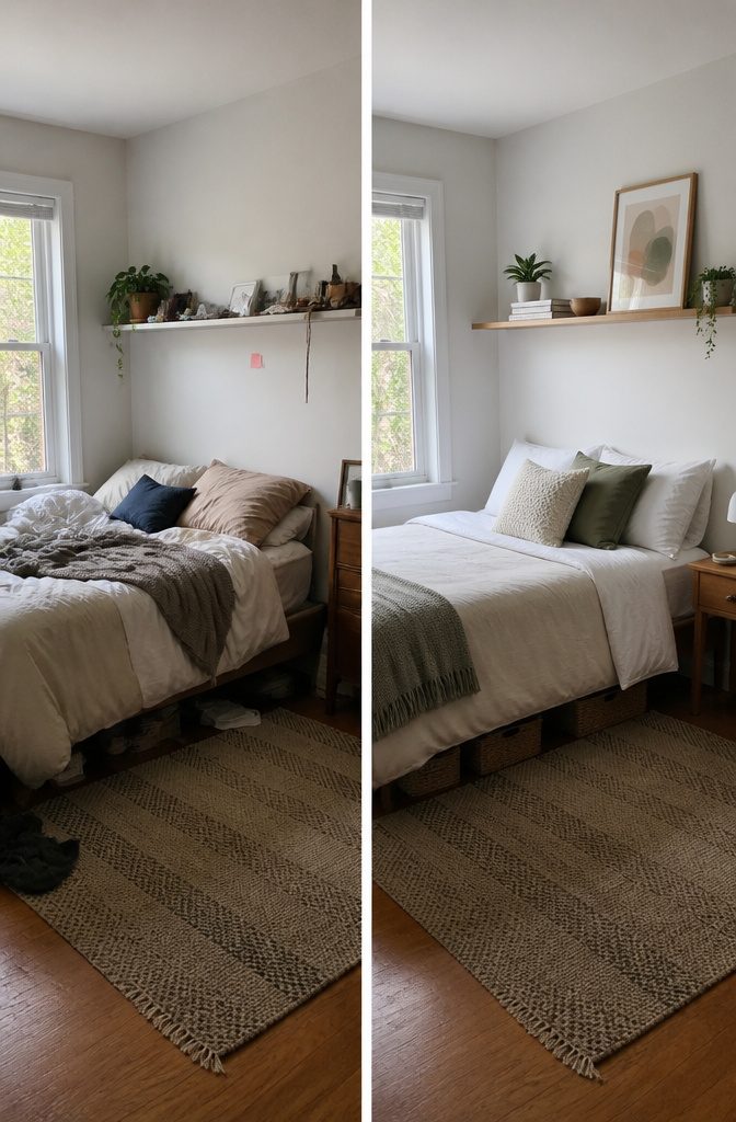 Small Room Organization Bedroom Guide for Tight Spaces 10 A Pinterest board featuring idealized small bedroom organization.