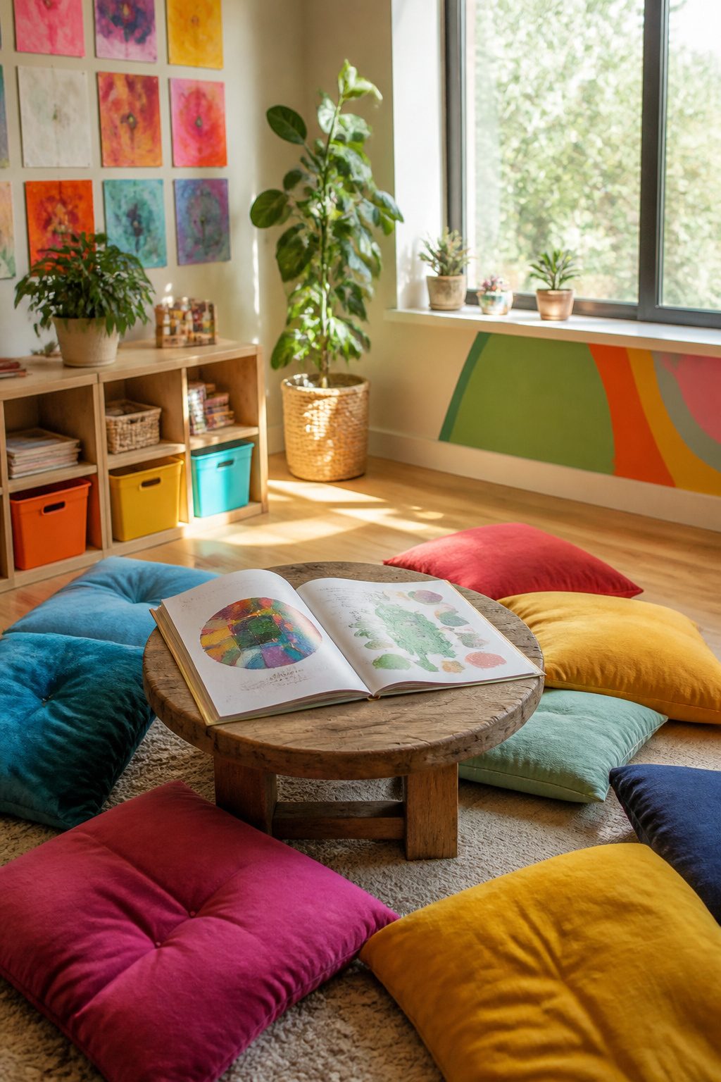 Two colorful picture books, *My Many Colored Days* and *The Color Monster*, on a table.